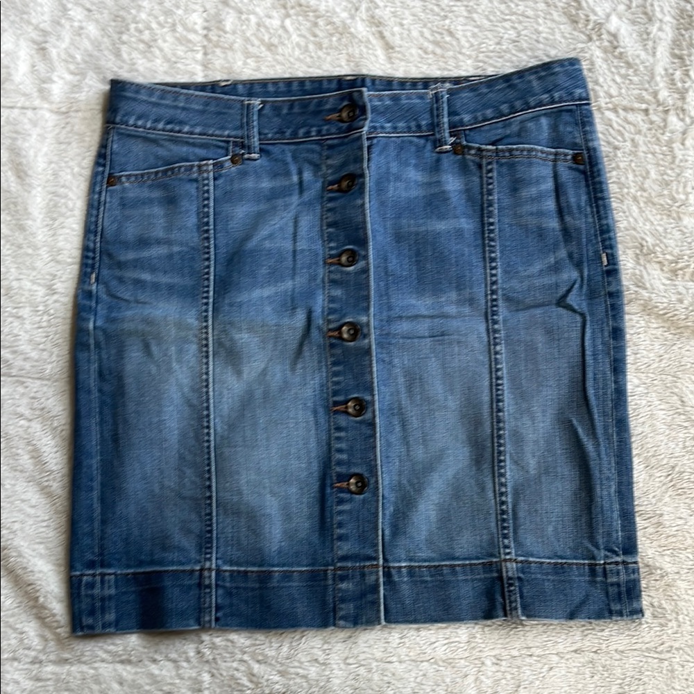 Gap Denim Button-Front Skirt